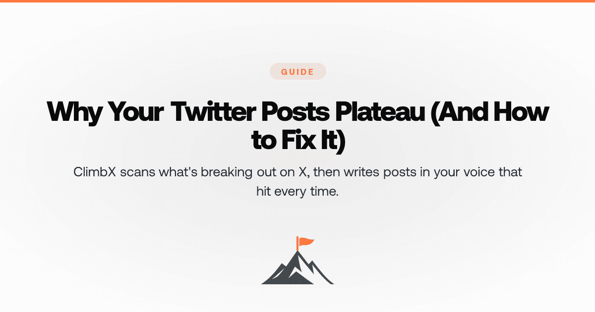 Why Your Twitter Posts Plateau (And How to Fix It)