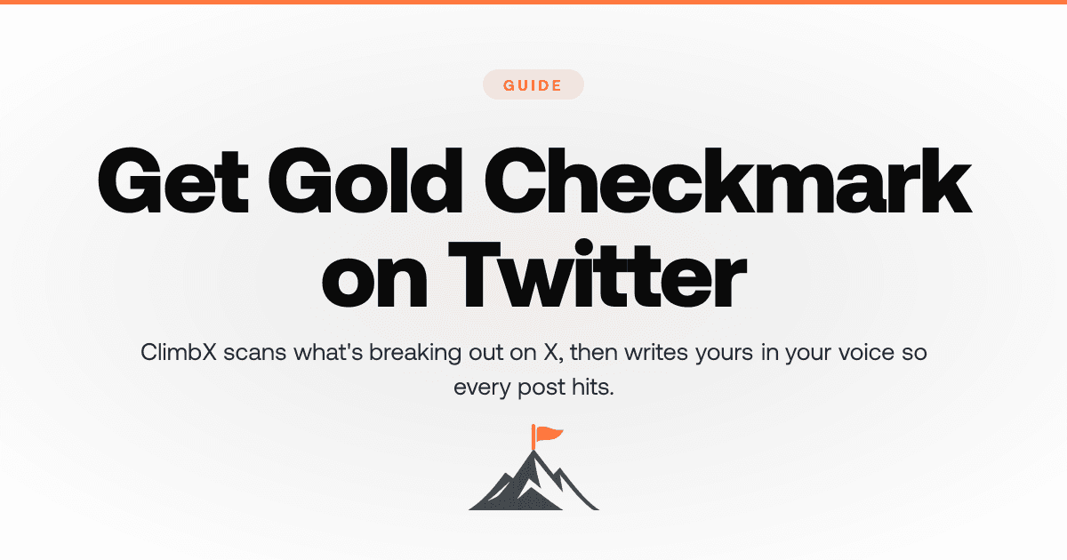 How to Get Gold Checkmark on Twitter