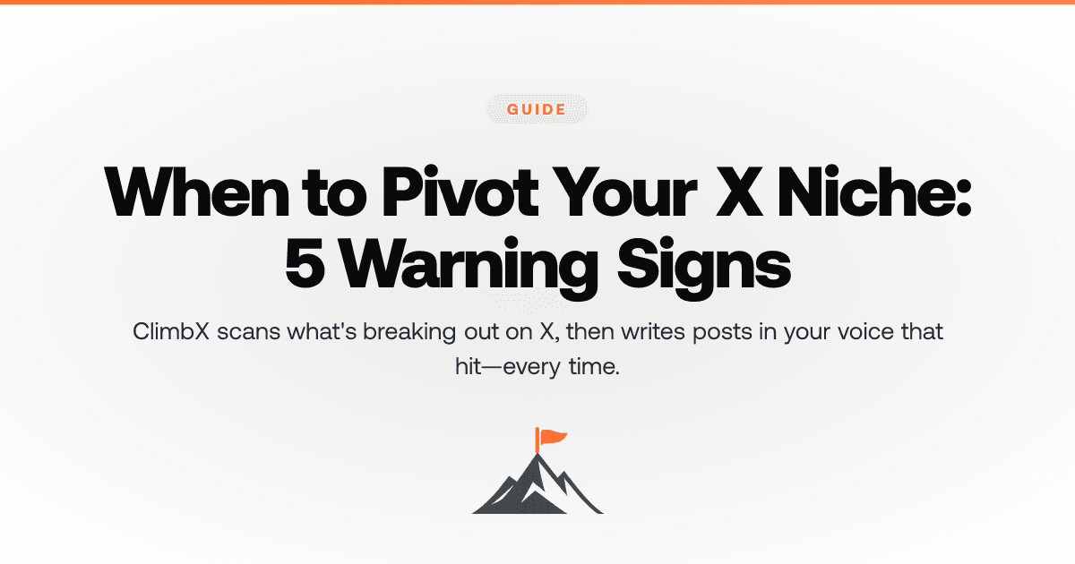 When to Pivot Your X Niche: 5 Warning Signs