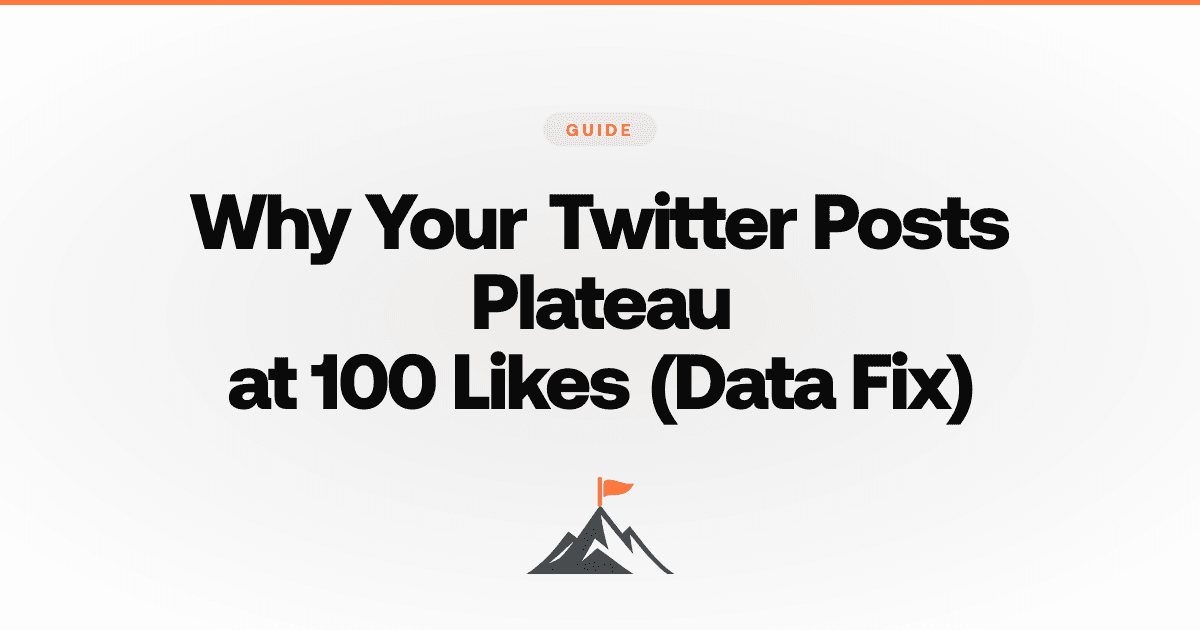 Why Your Twitter Posts Plateau at 100 Likes (Data Fix)