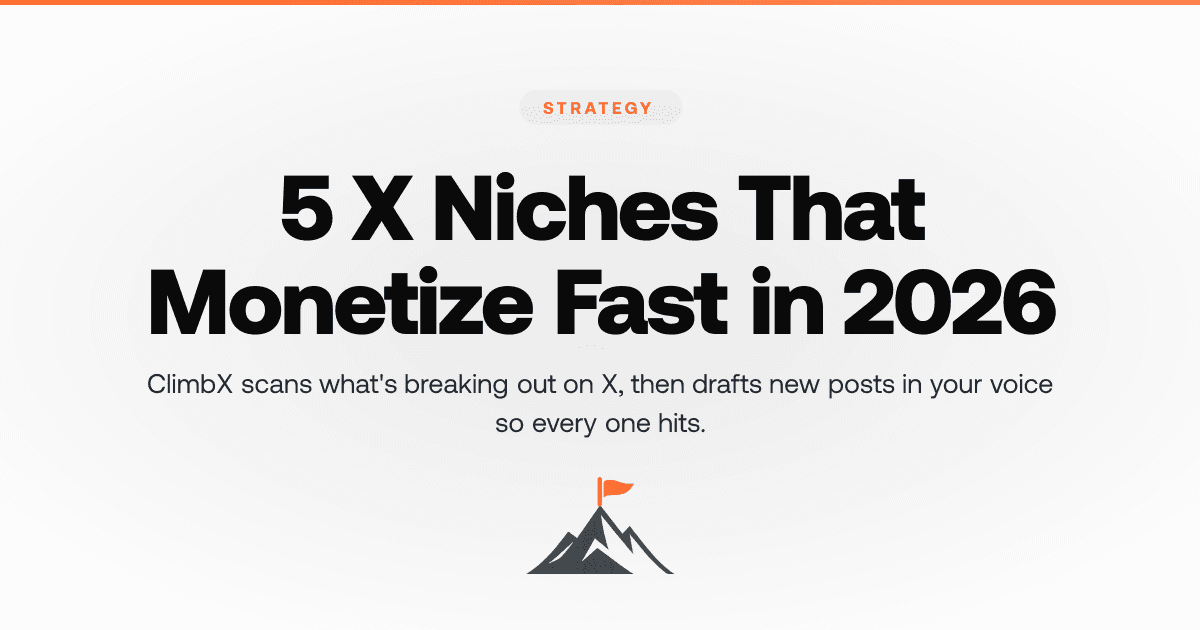 5 X Niches That Monetize Fast in 2026