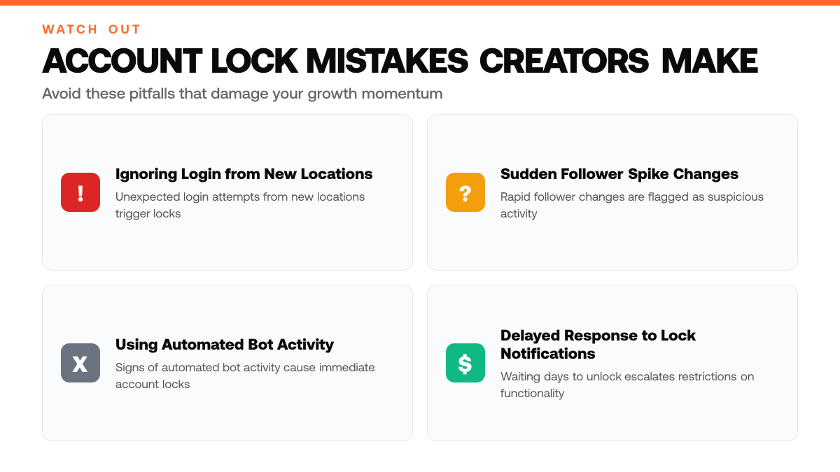 X Locked for Suspicious Activity: Unlock in 5 Minutes, warning-callouts