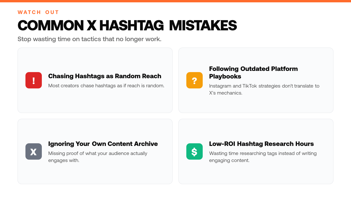 Why X Hashtags Don't Work (And What Does), warning-callouts